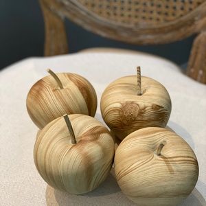 Solid Wood Apples (4) Four available
